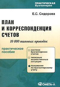 План и корреспонденция счетов 10 000 типовых проводок Серия: Практическая бухгалтерия инфо 2248m.